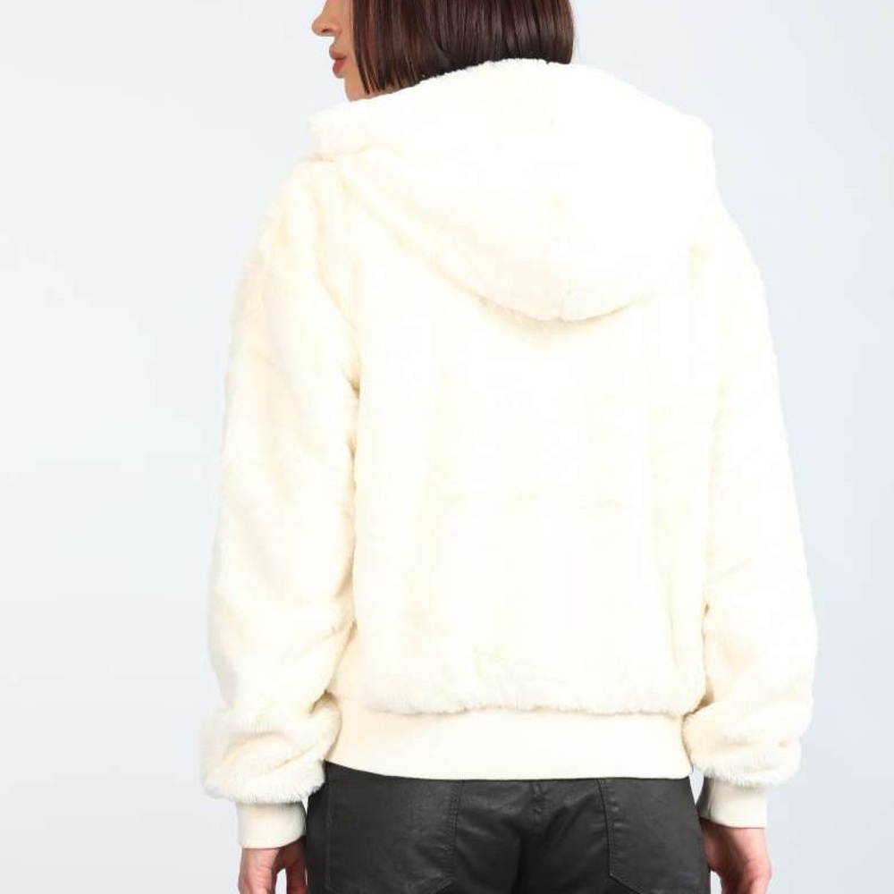 Forever 21 plush zip up hoodie jacket - size L